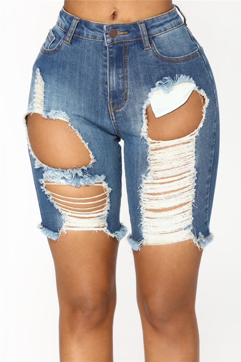 high waisted jeans short length