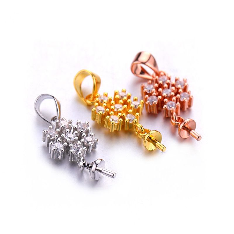 Beads Jewellery Making Diy Jewelry Findings 18k Gold Plated Silver Bail Connectors Pendant Caps Rudisbakery Com - 18k Gold Pendant Bail