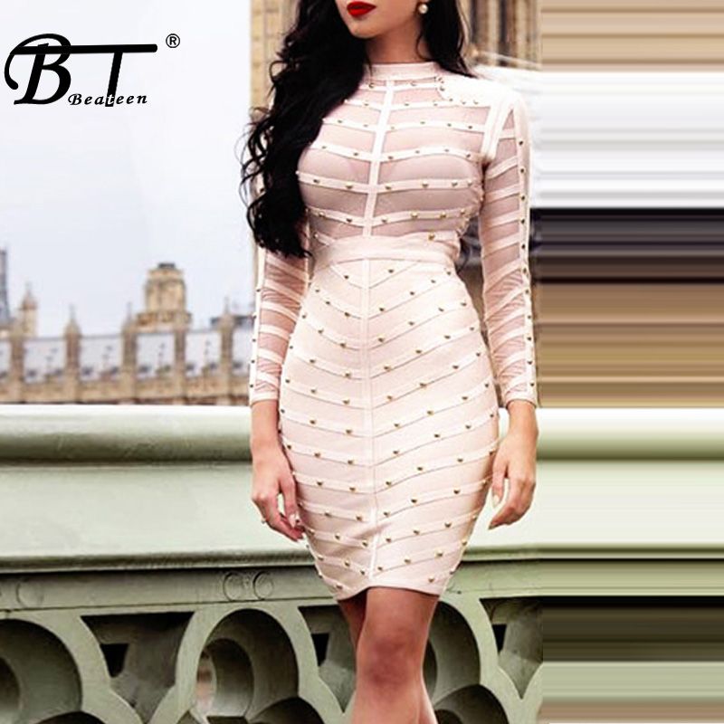 studded bandage dress