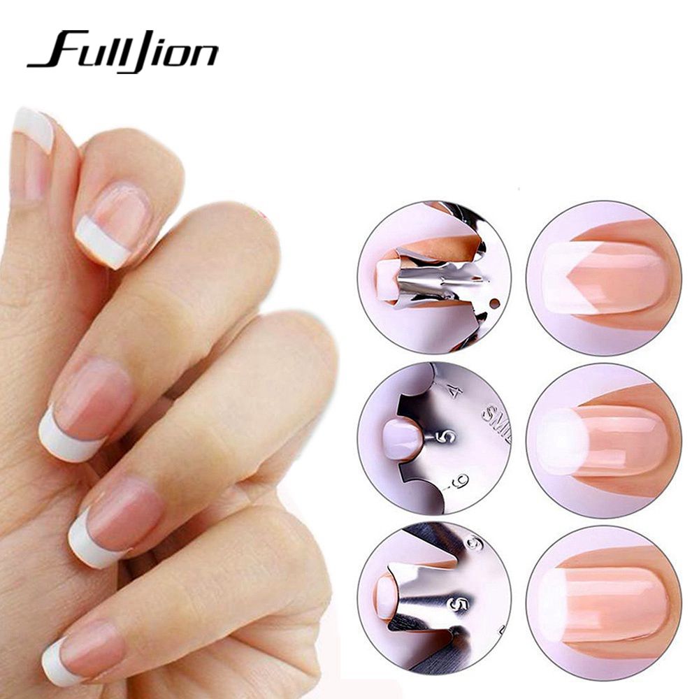 Fulljion Nail Cutter Stencil Tool Easy French Line Edge Smile