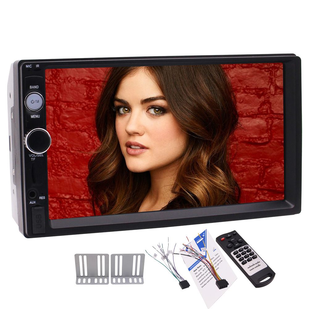 7 Double Din Capacitive Touch Screen Car Stereo Bluetooth Car Stereo