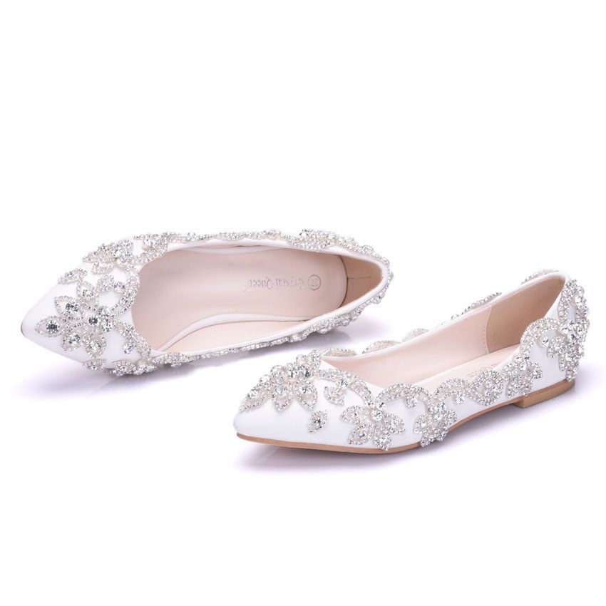 womens flat wedding shoes