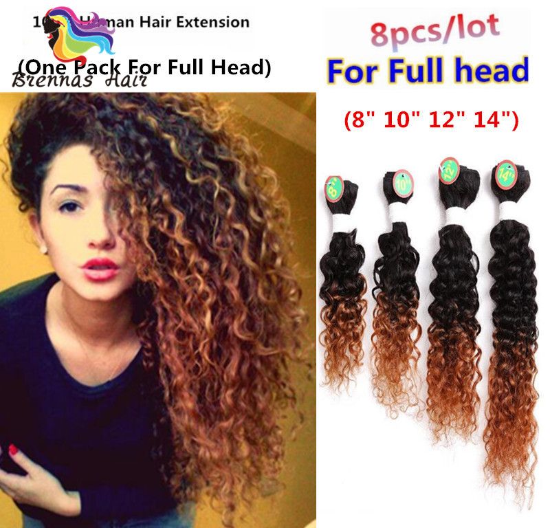 Ombre Bug Human Hair Extension 8 10 12 14 Inch 8bundles 2018 New