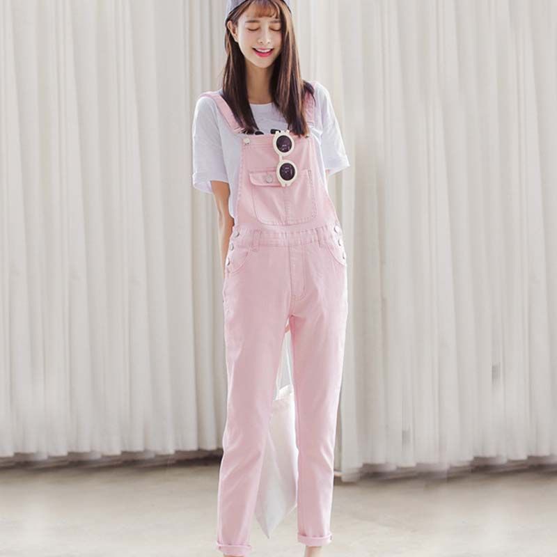 denim pink jumpsuit