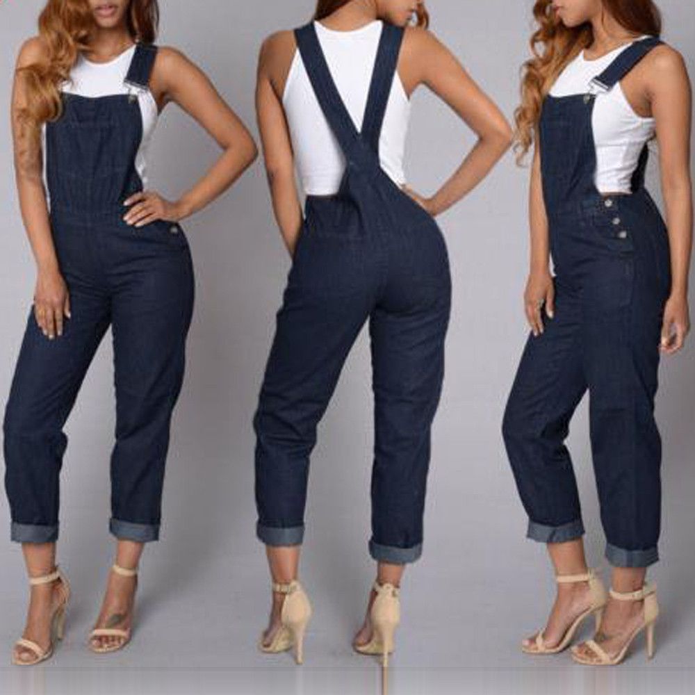 denim rompers for ladies