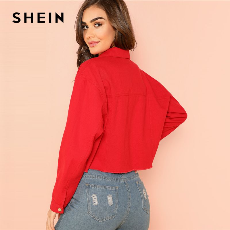 shein red jacket
