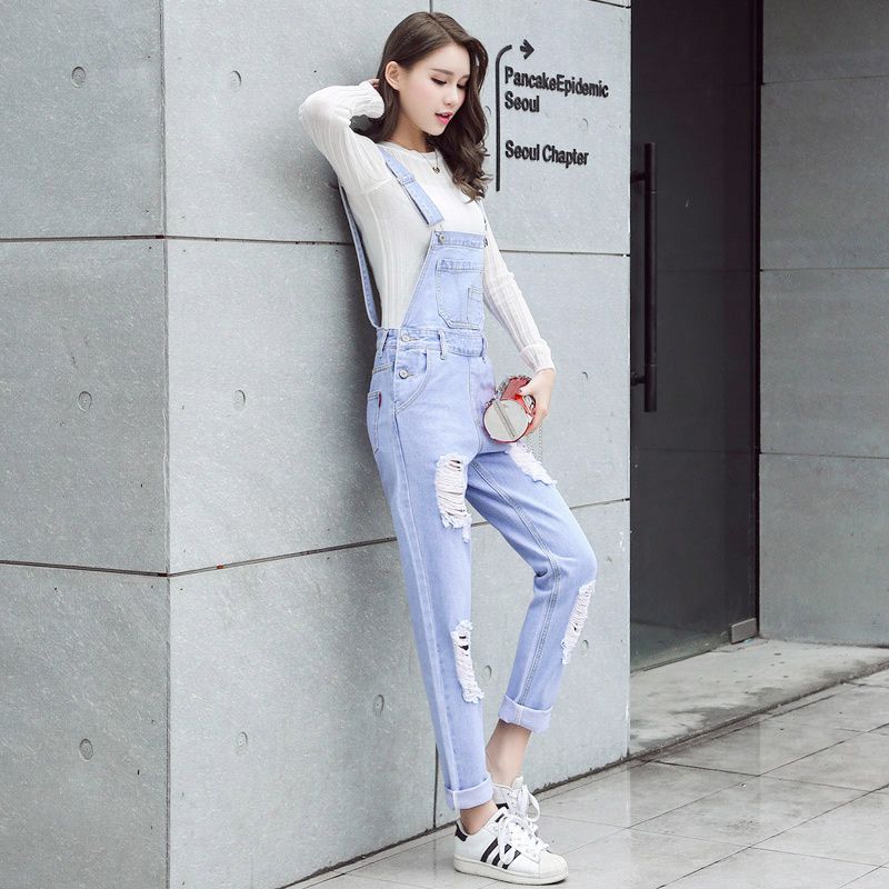 light blue womens jumpsuit