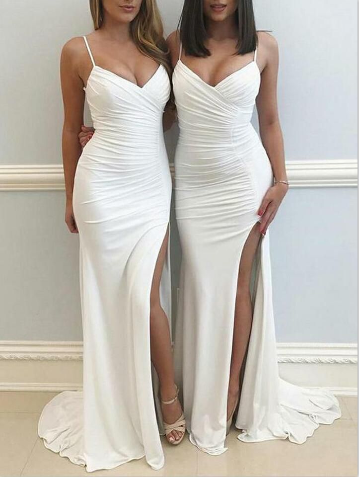 white sexy gown