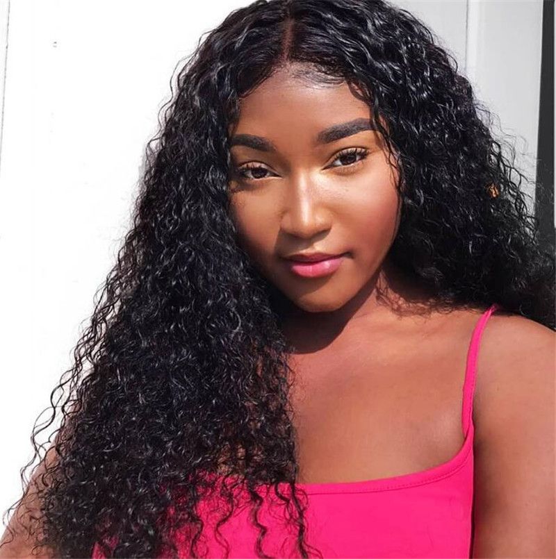 Full Lace Wigs Virgin Malaysian Human Hair With Baby Hair Kinky