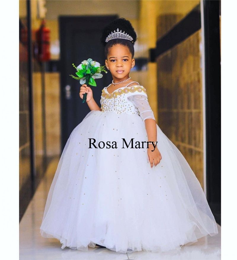 2t flower girl dress white