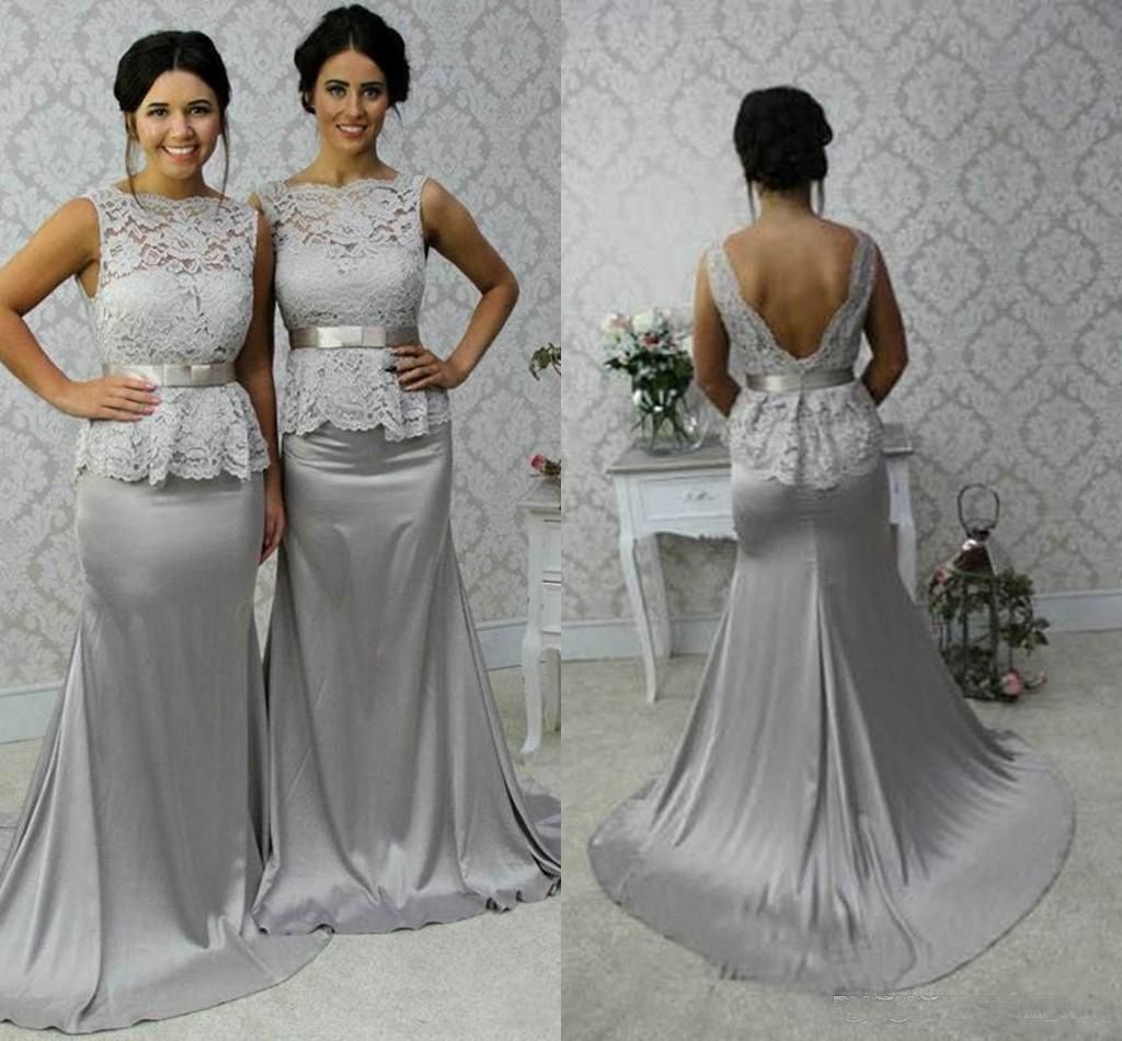 modest silver bridesmaid dresses
