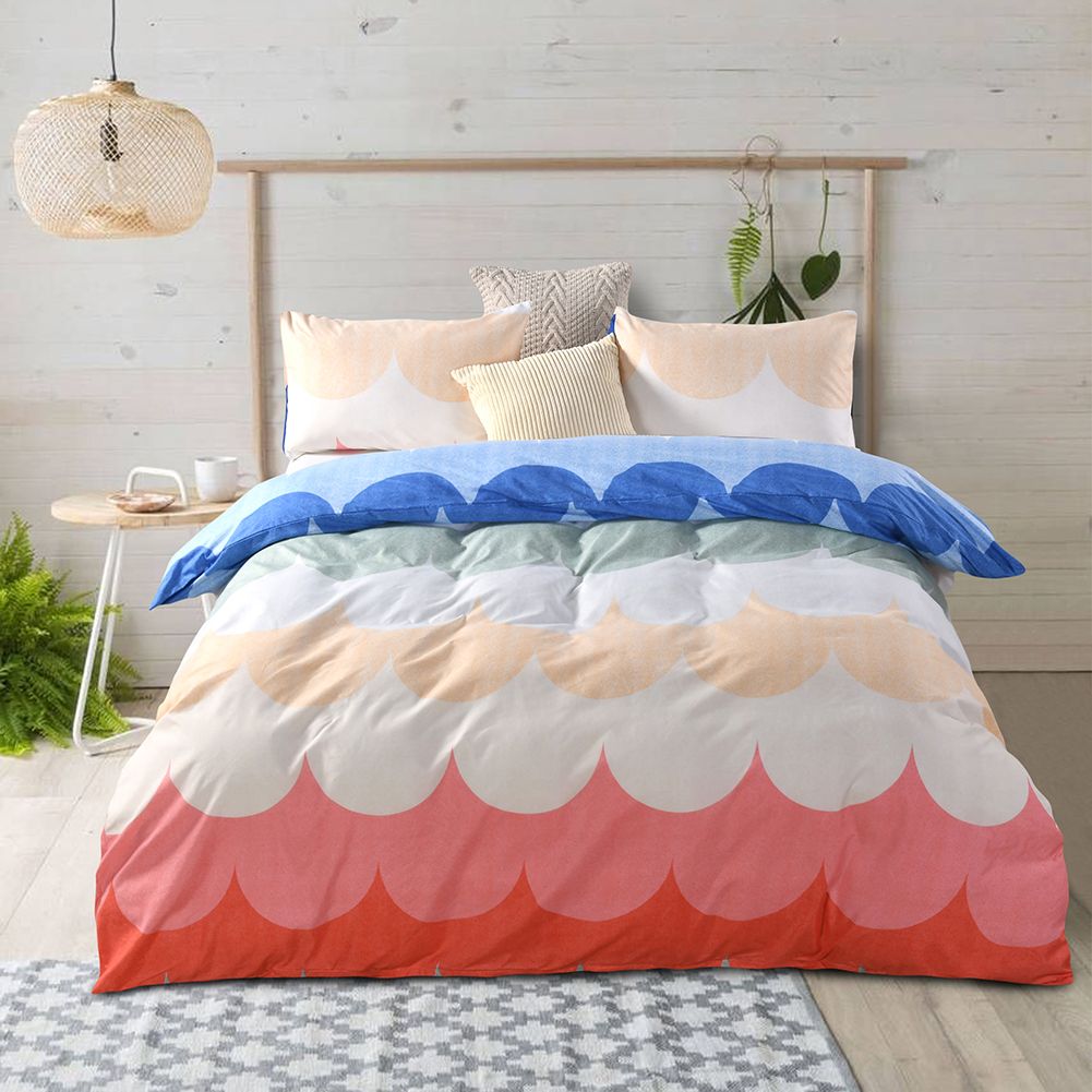 Boho Duvet Cover Set Microfiber Fabric Childhood Home Bedding Set