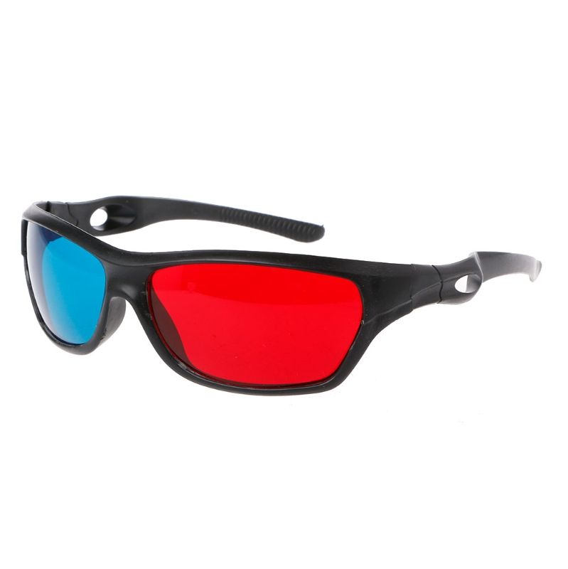 Universal White Frame Red Blue Anaglyph 3D Glasses For Movie Game DVD