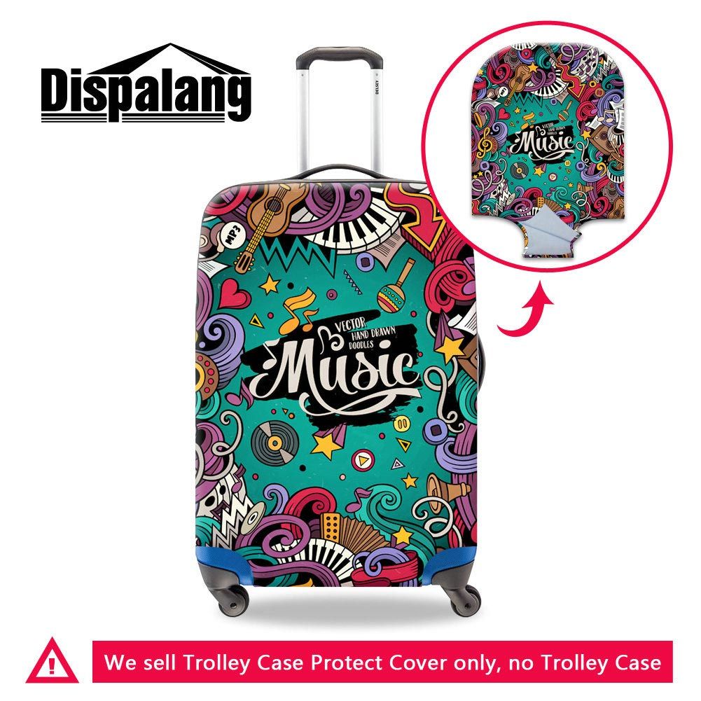 Compra Patrón De Nota Musical Mujeres Viajes Bolsas De Equipaje Cubierta  Spandex Cubiertas De Protector De Equipaje De Alta Calidad Para Una Maleta  De 18 30 Pulgadas Cubierta Lavable Barato | Entrega