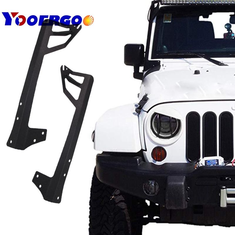Para Jeep Wrangler JK parabrisas soportes de montaje aptos para 52 pulgadas  LED barra de luz
