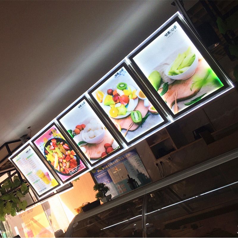 2021 TAKEAWAY ACRYLIC FRAME MENU LIGHT BOX SIGN LED SIGN A2 LED MENU