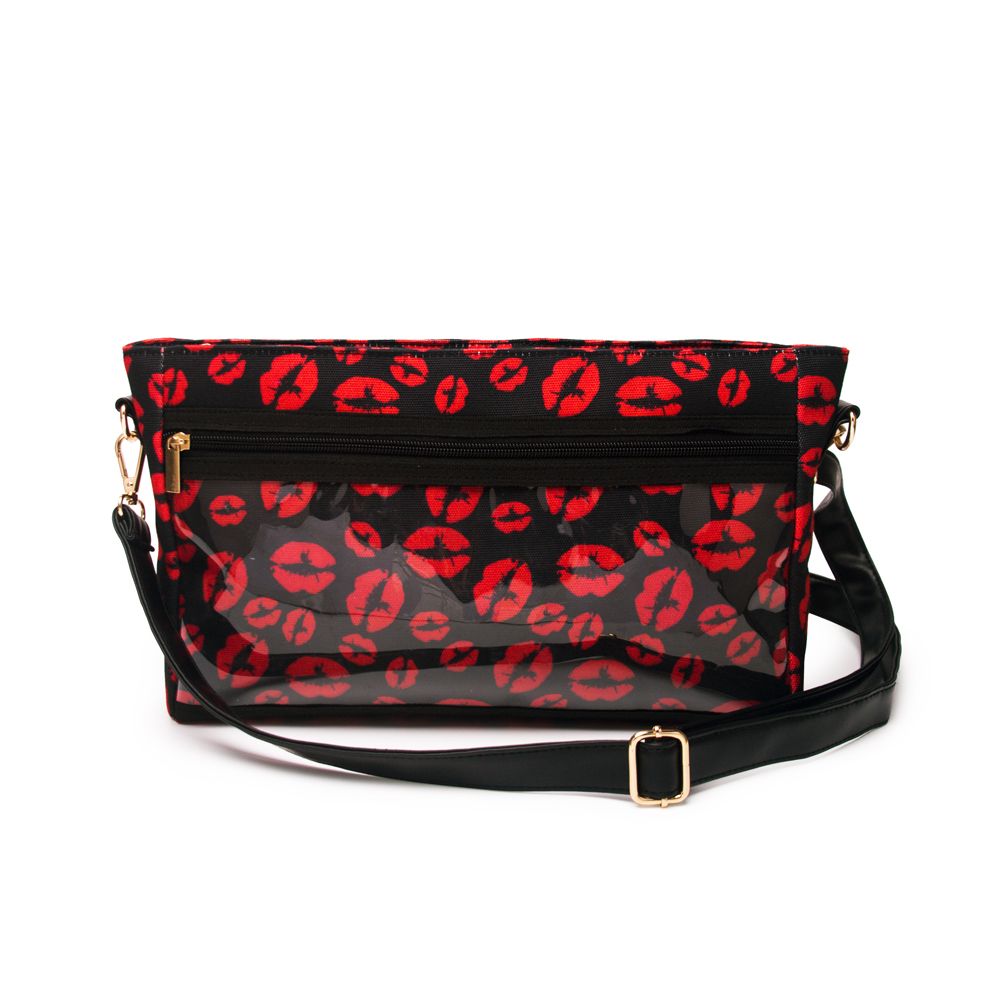 red canvas messenger bag