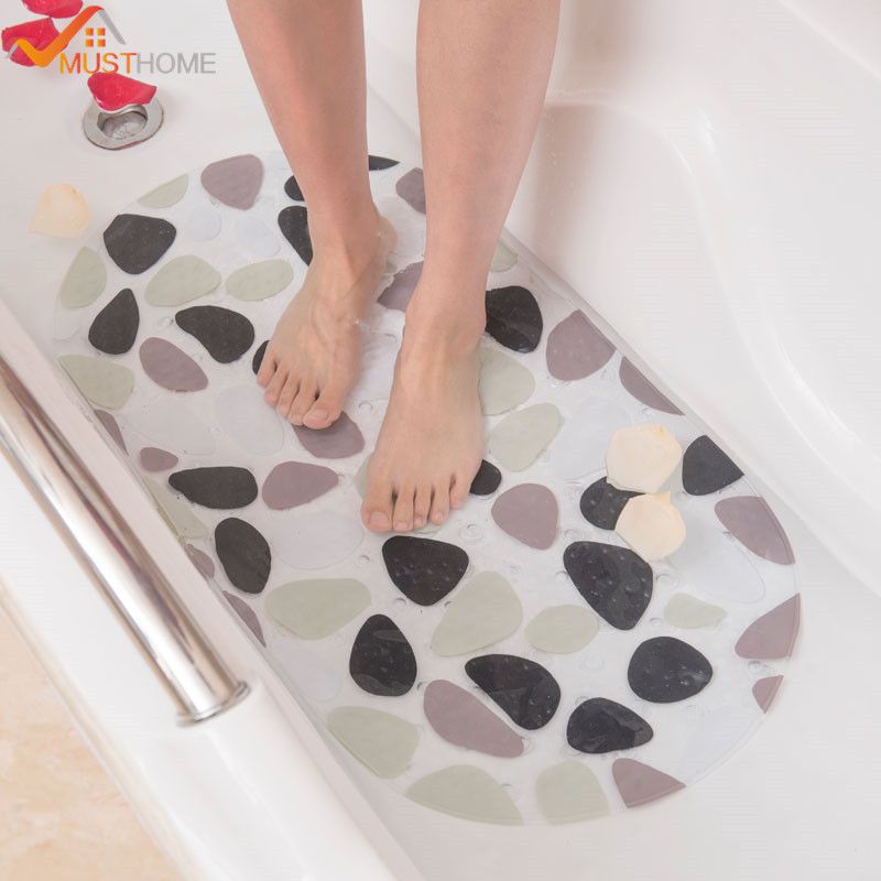 shower stall bath mat with hole over drain