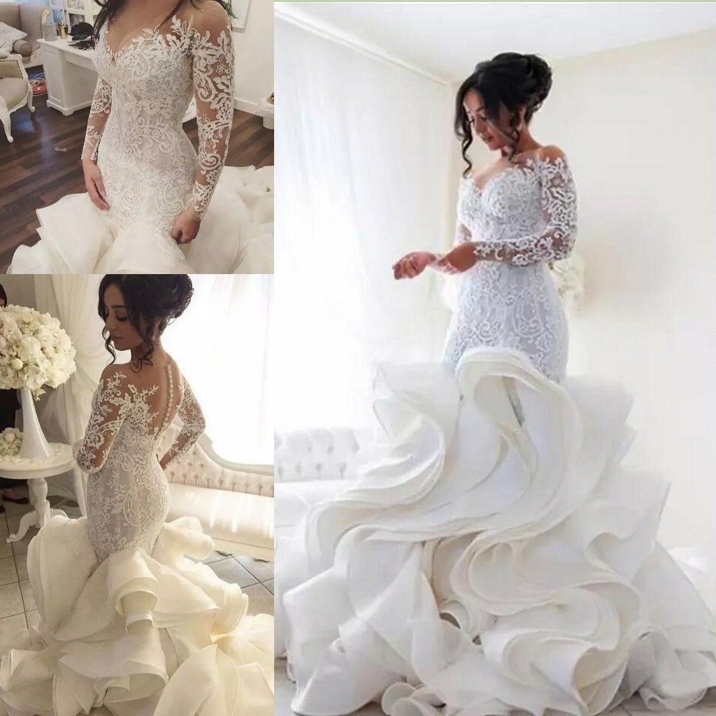 pretty mermaid wedding dresses