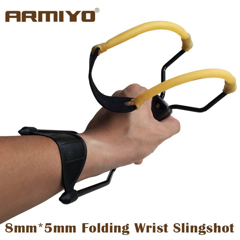 2020 Armiyo Powerful Hunting Fishing Folding Wrist Slingshot Target