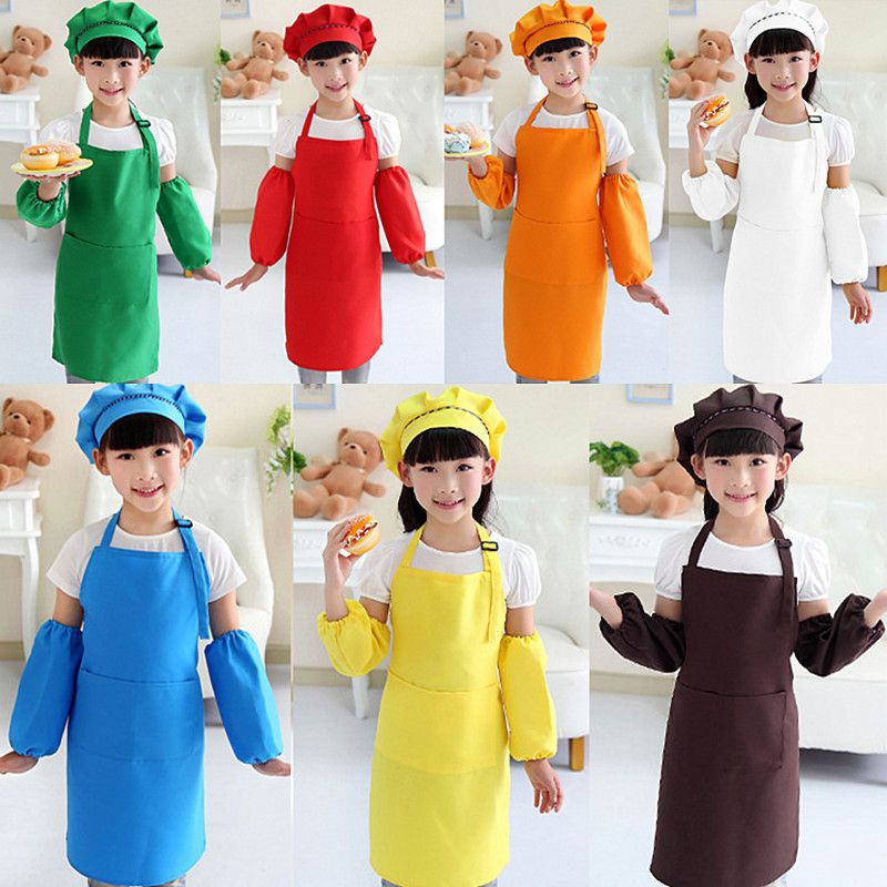 Acquista Cappello Da Cucina Allingrosso Maniche Grembiule Bambini Stuoie Di Cottura E Scuola Di Pittura Grembiule Da Cucina Bambini Studenti A 624 13 Dal Dhgate Liuna Dhgate Com