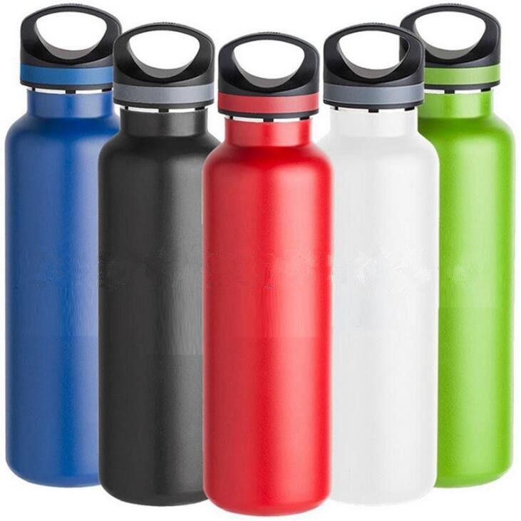 Water Bottle Portable Stainless Steel Sports Straight Drink Bicycle Travel Cold