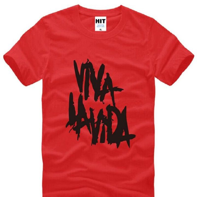erupción Retorcido Ópera Rock Coldplay Viva la vida Impreso Camisetas Hombre Verano Estilo manga corta O-cuello de algodón erupción Retorcido Ópera Rock Coldplay Viva la vida Impreso Camisetas Hombre Verano Estilo manga corta O-cuello de algodón