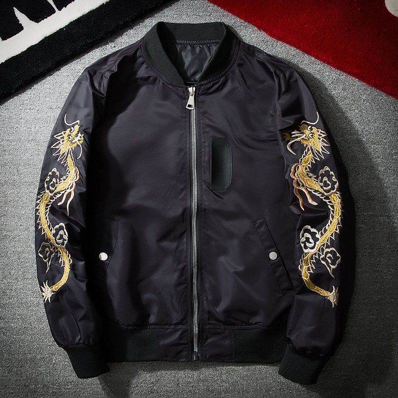 black designer bomber jacket