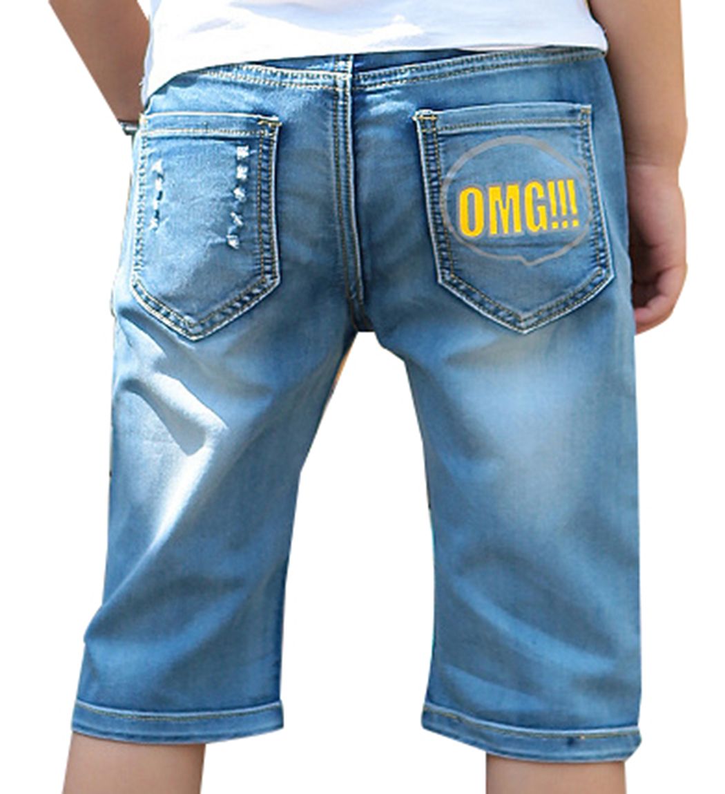 boys ripped jean shorts