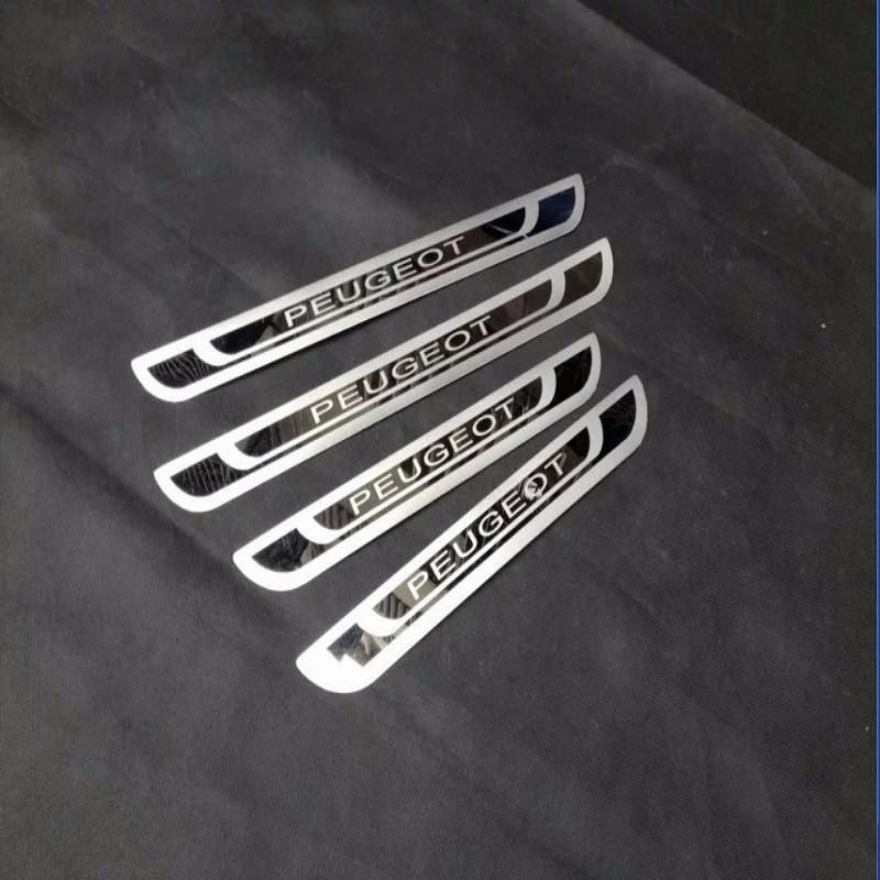 satin al 4 adet takim araba dis kapi esigi itisme plakalari muhafizlari pedali koruyucu cikartmalar peugeot 206 301 207 307 407 208 308 408 508 2008