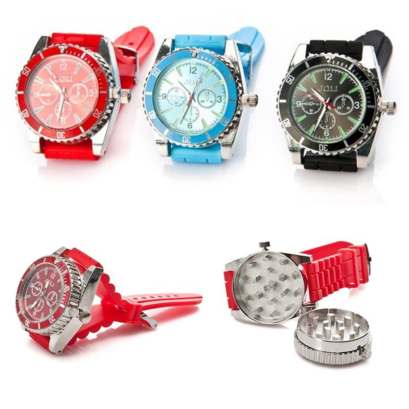 2020 Fashion Classic Grinder Watch Watch Shape Tobacco Grinder Somking Grinder Wristwatch Watch