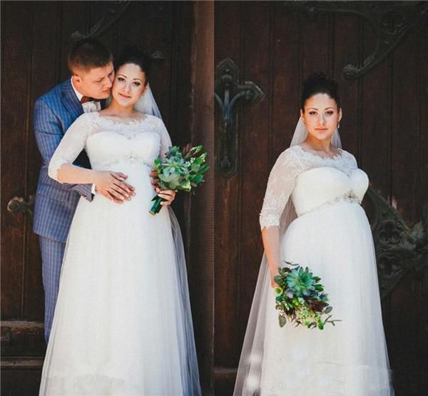 Plus size maternity bridal gowns Clearance