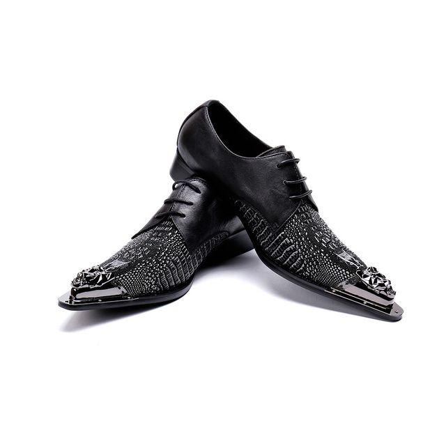 Acquistare Scarpe Da Uomo A Punta Scarpe In Pelle Con Punta Di Ferro Scarpe  Da Lavoro Da Uomo Nere Con Lacci Economico | Consegna Veloce E Qualità |  DHgate Italy