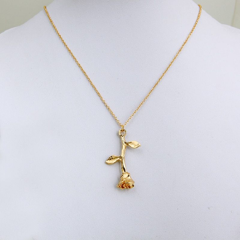 Wholesale Attract Bijoux Femme Collier Pink Gold Rose Flower Statement Necklace Women Maxi Choker Boho Jewelry Graduation Gift Necklace Charms Charms