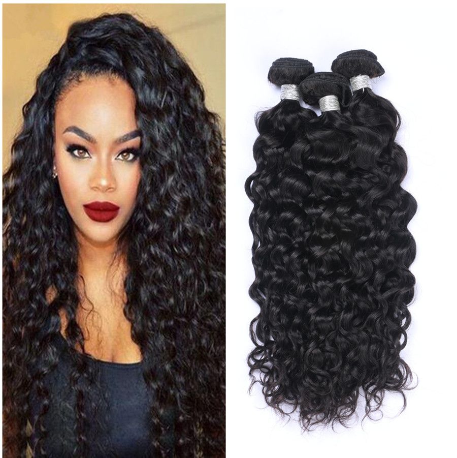 2019 Brazilian Virgin Human Hair Weaves Deep Wave Curly Hair