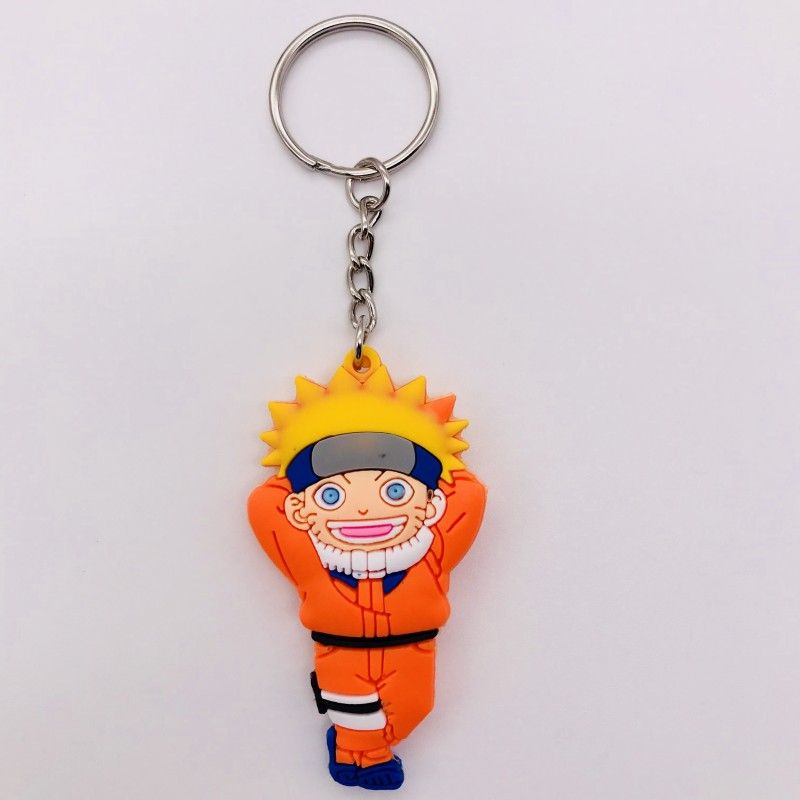 Wholesale Comics Naruto Key Chain Cartoon Character 3D Double Side Key