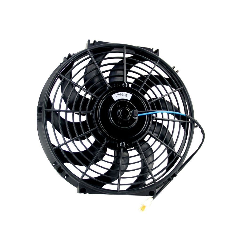 12/" inch Universal Slim Fan Push Pull Electric Radiator Cooling 12V Black Kit