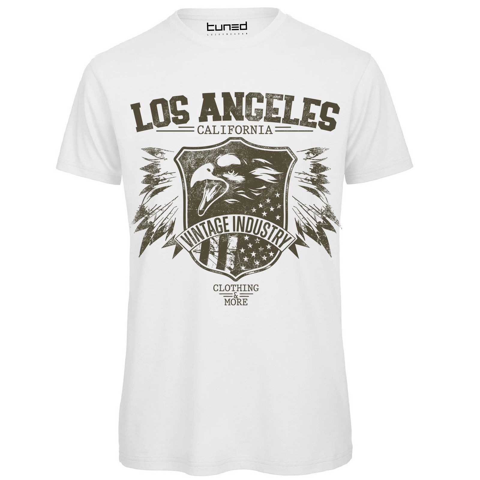 T Shirt Divertente Uomo Con Stampa Scritte Vintage Los Angeles