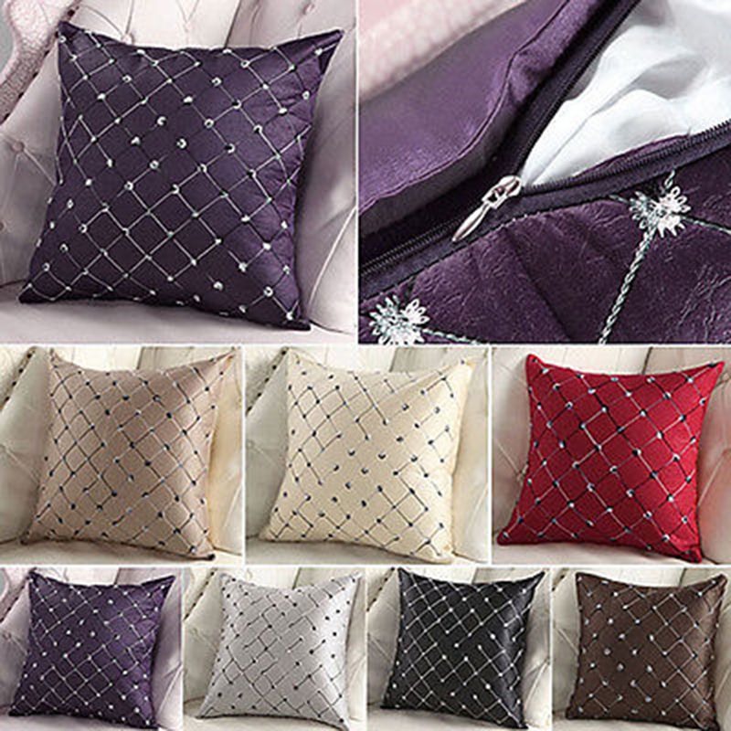 High Quality Plaid Pillow Covers Throw Pillow Case Square Cushion