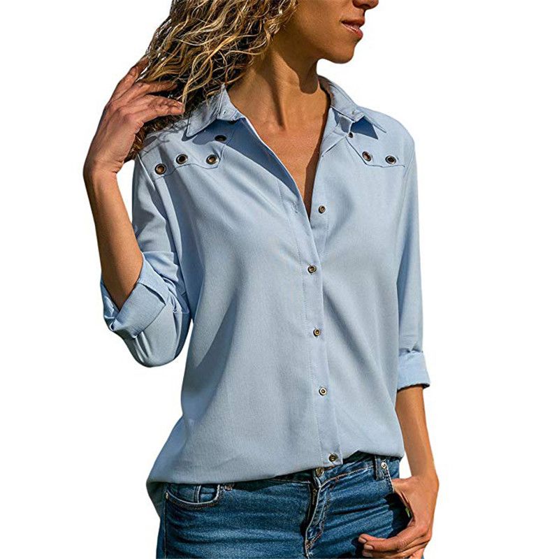 blusas de botones para dama