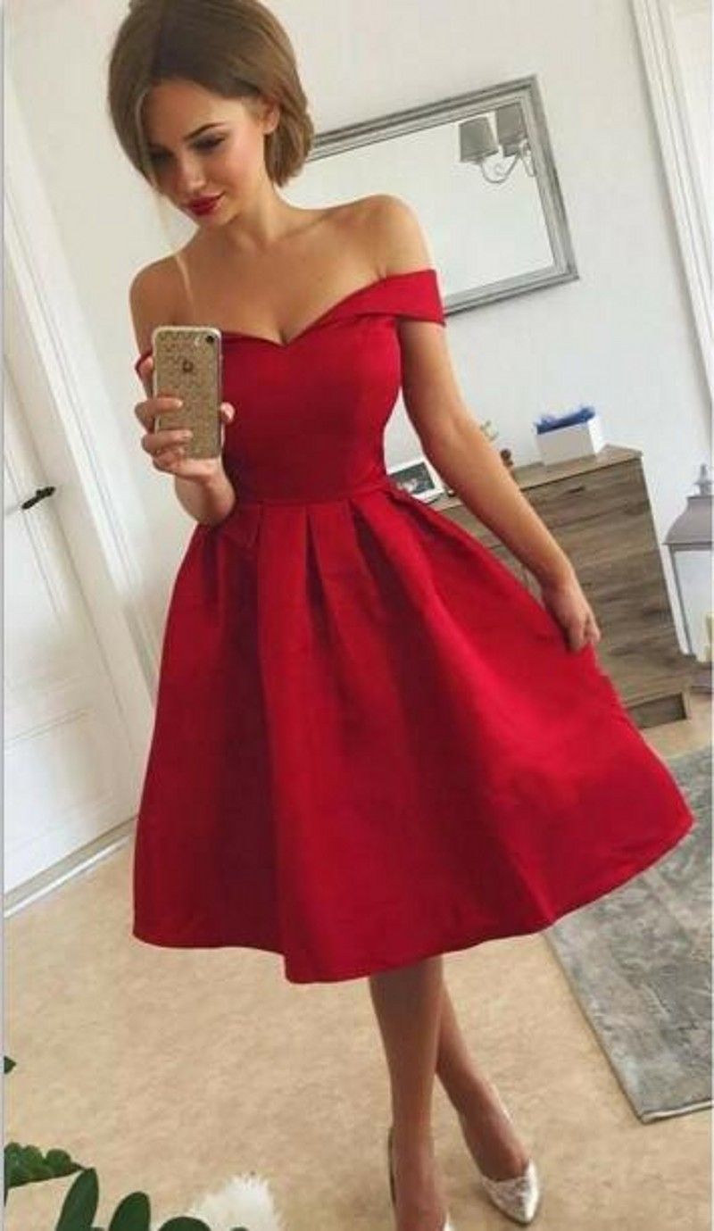 vestido vermelho de festa curto