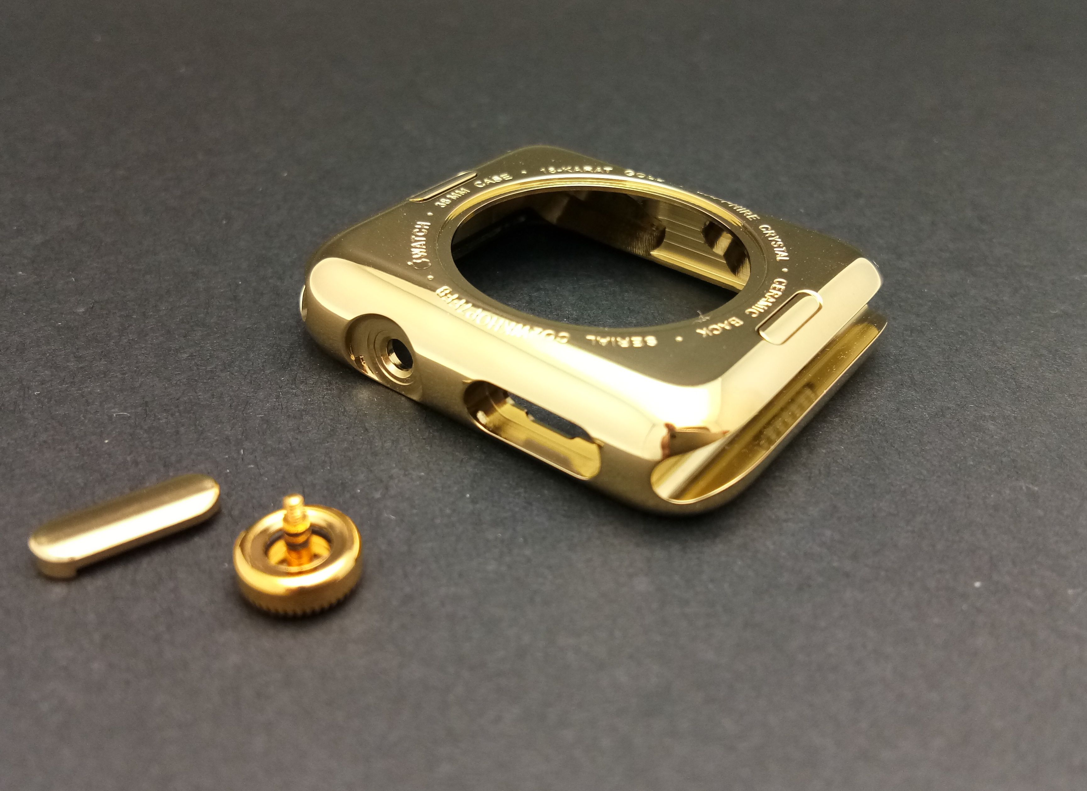 Compra Caja De Reloj De Oro De Acero Inoxidable De Acero Inoxidable De  Acero Inoxidable De 24K + Banda De Reloj De Acero Inoxidable De Oro Para El  Reloj De Apple S1
