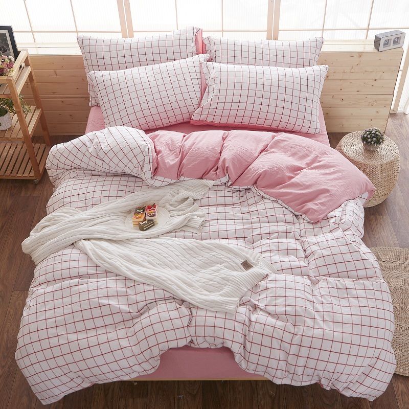 Premium Cotton Sheet Bedding Set Flat Sheet 2 Pillowcases