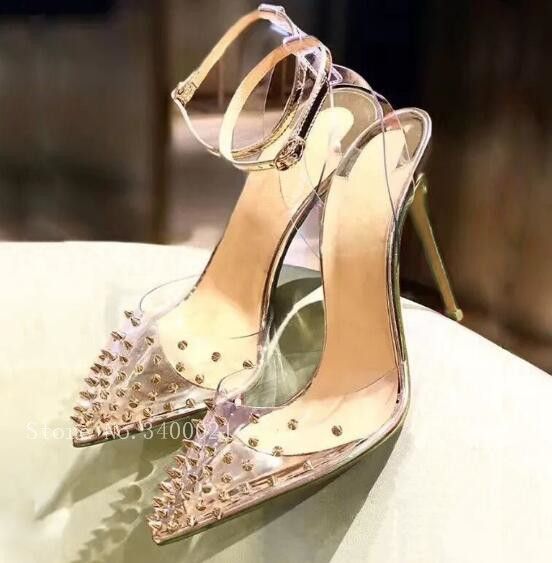 clear shoes with studs