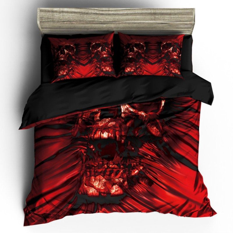 Skull Bedding Set King Size Bohemian Print Duvet Cover With Pillowcase Au Queen Bed Best Gift Bedline From Chinasmoke 74 15 Dhgate Com Skull Bedding Set King Size Bohemian, Skull Bedding King Size