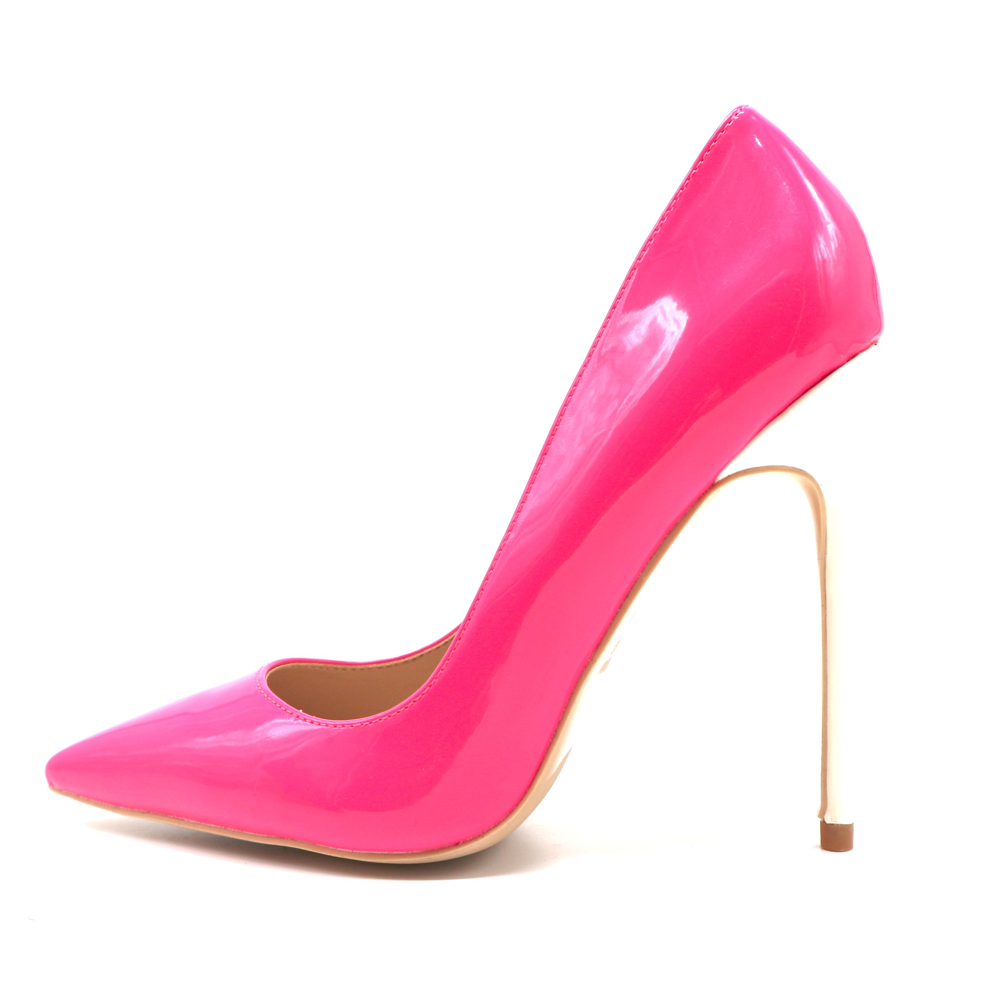 Venda Por Atacado De BRAND Frete Grátis Mulheres Bombas Senhora Sexy 120mm Neon  Rosa Branco Real Ponto De Couro Do Dedo Do Pé De Salto Alto Sapatos  Sandálias Salto Fino 10 Cm