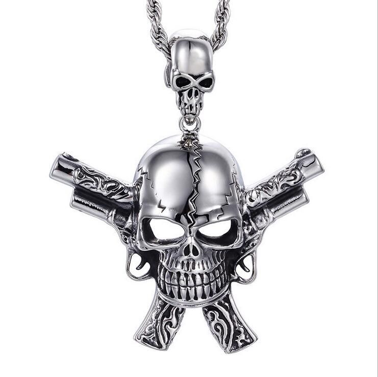 mens skull necklace