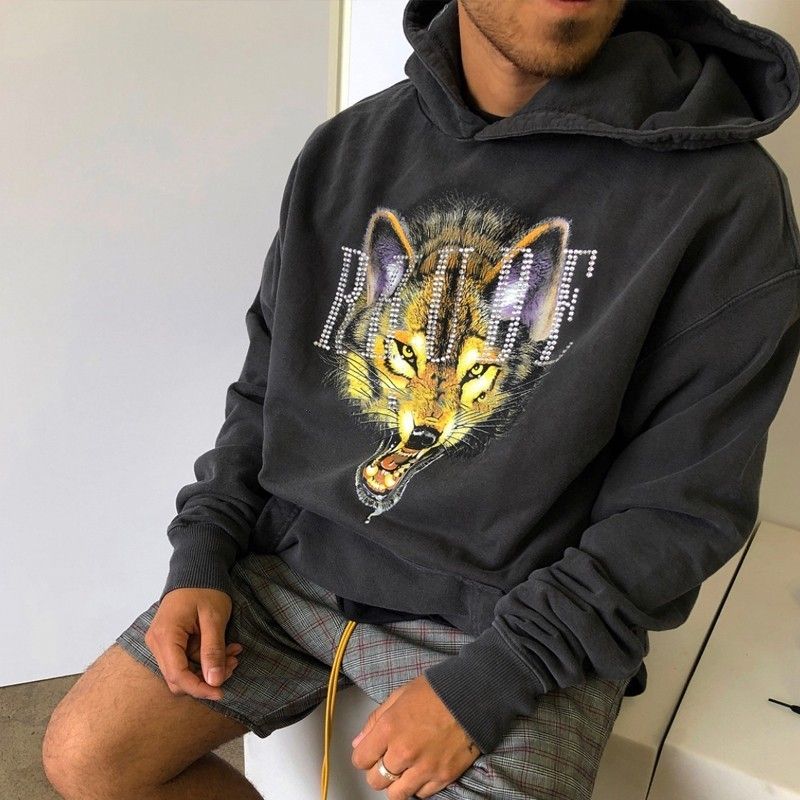rhude wolf hoodie
