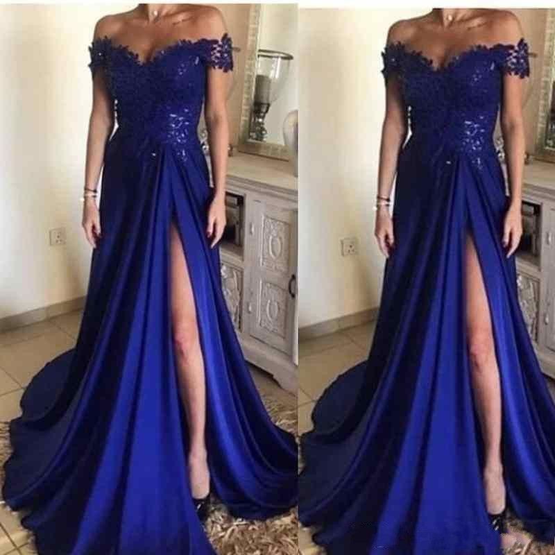elegant royal blue dress