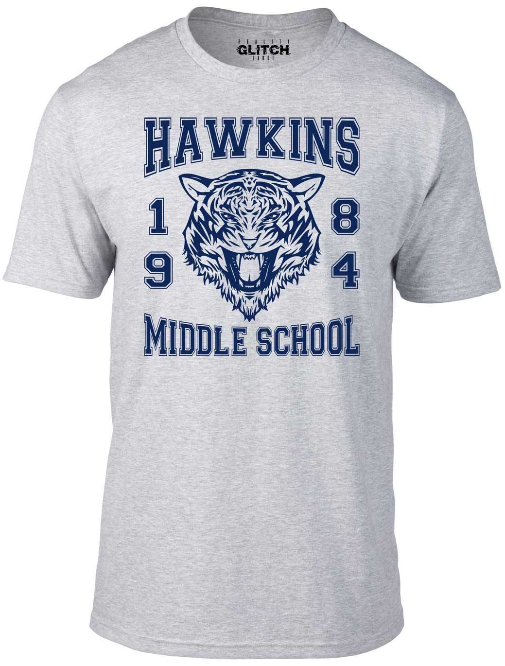 Mens Hawkins Middle School T Shirt Stranger Things Will Sci Fi